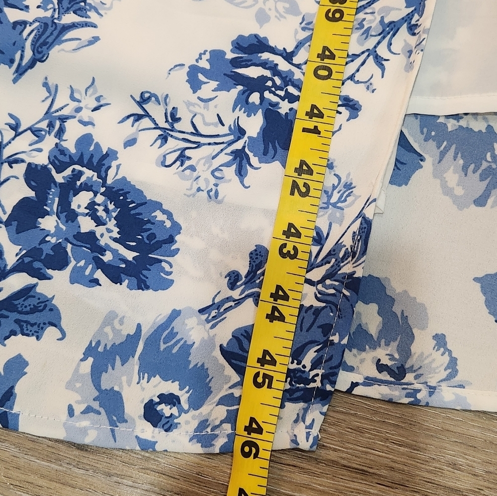 O.P.T Elegant Blue Floral Maxi Dress Size Small - Picture 3 of 8
